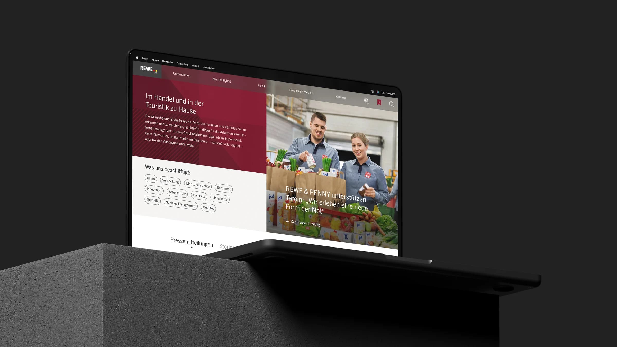 REWE Group Corporate Website Redesign